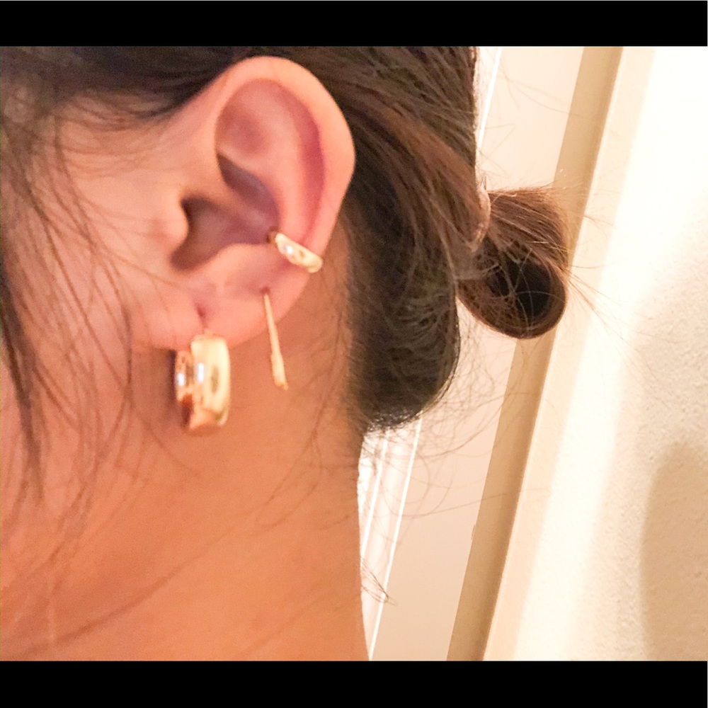 Classic Chubby Hoops 14k - Picture 4 of 5